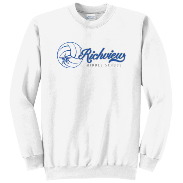 Richview Volleyball Script - Core Fleece Crewneck Sweatshirt Thumbnail