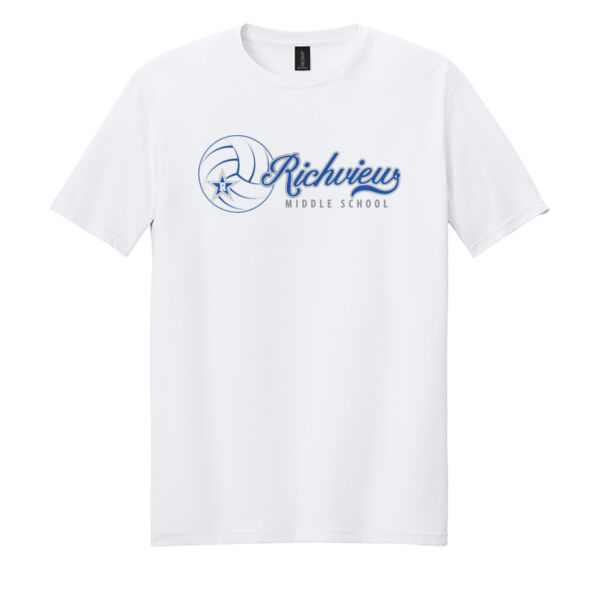 Richview Volleyball Script - Softstyle ® T Shirt Thumbnail